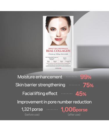 REALCOLLAGEN Hydrolyzed Collagen Face Masks - Lifting & Pore Minimizing - 8 Pack (23g Each) for Youthful Skin - Buy Online on GoSupps.com