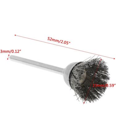JOYKK 3Pieces Steel Wire Wheel Brush Head Abrasive Deburring Drilling Tools Bowl-shape - Silver - Buy Online on GoSupps.com