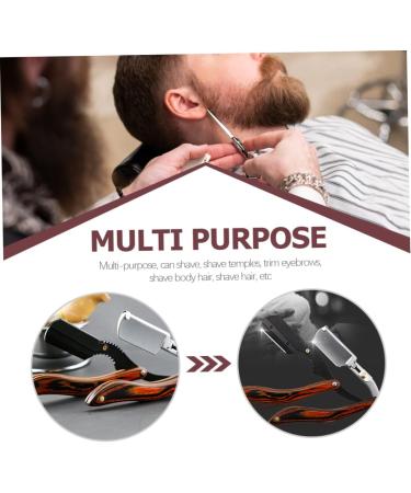 FOMIYES Manual Bart Razor - Professional Wood Handled Cutting Tool for Men | Small Nursing Beautier | Durable Stainless Steel | 16x3.3x1.2cm | International Shipping Available - Buy Online on GoSupps.com