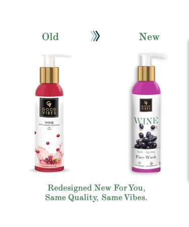 Good Vibes Wine Face Wash 120ml - Skin Firming Moisturizing & Softening - International Shipping Available - Buy Online on GoSupps.com