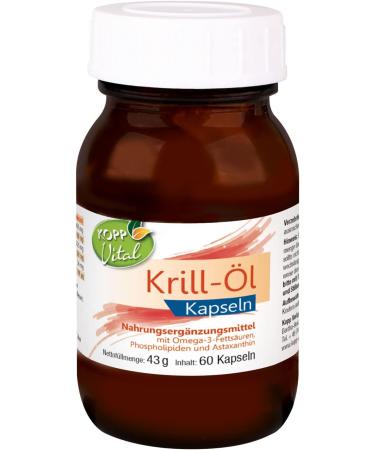 KOPP Vital Krill Oil Capsules - Omega-3 Fatty Acids | 3 x 60 Pharmacy Quality | Shop Internationally - Buy Online on GoSupps.com
