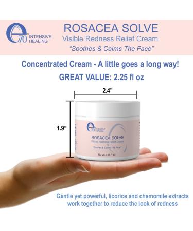 Rosacea Solve Redness Relief Cream - Calming Face Moisturizer for Sensitive Skin - Organic Ingredients with Aloe Vera, Almond Oil, Licorice & Chamomile Extracts - Buy Online on GoSupps.com