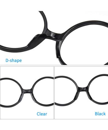 20 Pairs Self-Adhesive Silicone Nose Pads for Glasses - Slipproof D Shape Transparent & Black Accessories - Buy Online on GoSupps.com
