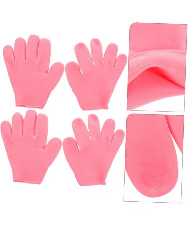 FRCOLOR 2 Pairs Moisturizing Gloves Mittens Lotion Gloves Overnight for Women Gloves for Dry Hand Silicone Glove Lotion Hand Moisturizing Glove Sock Silica Gel Miss Soft Pink - Buy Online on GoSupps.com
