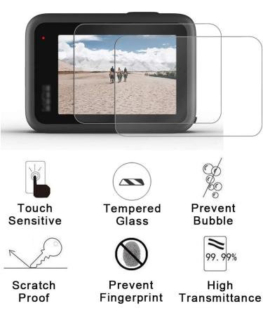 Taisioner Screen Protector for GoPro HERO 11/10/9 Black - Tempered Glass Protective Foils with Lens Cover Kit - Buy Online on GoSupps.com