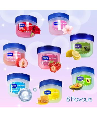 Sea & Moon Lip balm Set | Lip Balm Variety 8 Pack | 8 Flavours Original Honey Avocado Rose Sakura Honey-Peach Lemon & Strawberry 7g Each | Lip Balm Gift Set - Buy Online on GoSupps.com