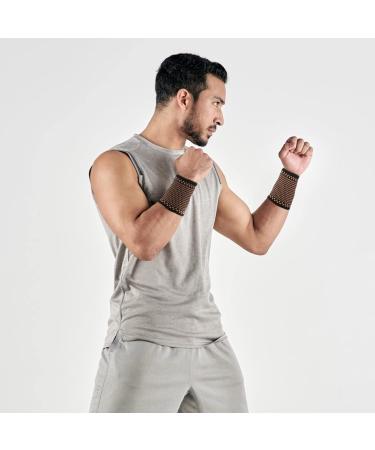 Buy Copper Wrist Compression Sleeves for Arthritis & Carpal Tunnel | Comfortable Support for Men & Women - 1 Pair - Buy Online on GoSupps.com