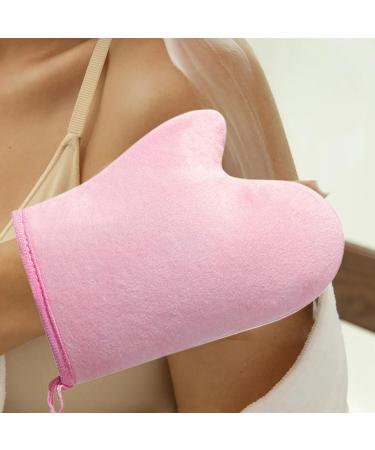 Auto-Bronzant - Mitaine Applicatrice Auto-Bronzante Applicateur Flock Lavable en Machine R utilisable avec Pouce pour Cr mes Spray Mousse Corps Visage Femmes Rose - Buy Online on GoSupps.com