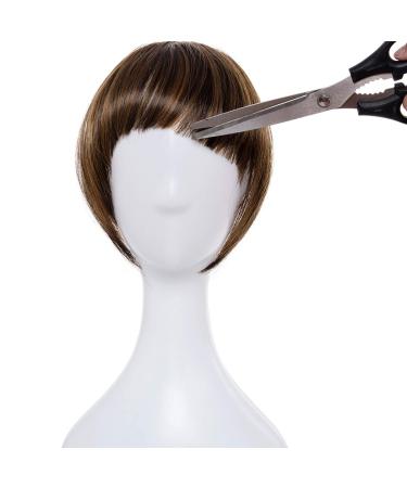 Dodoing T0403Z28-CN-JJ Hair Extension - 1 Piece Neat Bangs in Dark Brown Mix Light Auburn - International Shipping Available - Buy Online on GoSupps.com