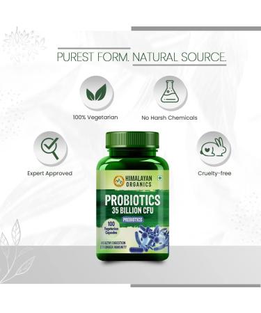 Himalayan Organics Probiotics 35 Billion CFU Supplement | Better Nutrient Absorption | Healthy Digestion Stronger Immunity & Overall Wellness - 100 Veg Capsules - Buy Online on GoSupps.com