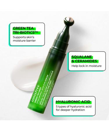 Green Tea Hyaluronic Acid Eye Serum - Hydrating & Rejuvenating Formula - Buy Online on GoSupps.com