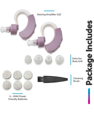 Set of 2 Small Noise-Reducing Digital Devices for Adults, Seniors & Women - Purple - Buy Online on GoSupps.com