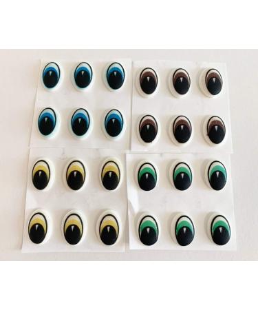 24 Fabulous Edible Sugar Eyes- 6 Blue 6 Brown 6 Yellow and 6 Green Eyes - Buy Online on GoSupps.com
