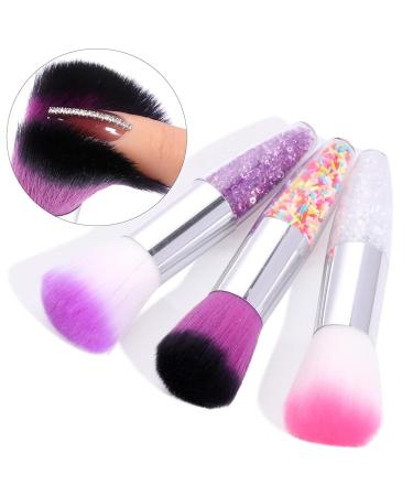 Travel-Friendly Purple Makeup Brush Set - Portable Powder Blusher & Wet Hair Brush - One Size - Buy Online on GoSupps.com