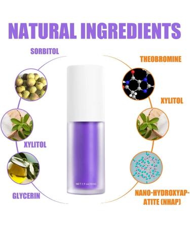Whitening Toothpaste for Deep Stain Removal | Purple Tooth Whitening Formula for White Teeth - Buy Online on GoSupps.com
