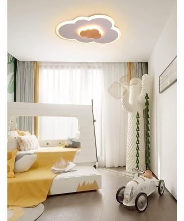 Fanlg LED Ceiling Lamp Clouds - 26W Dimmable Kids Lighting with Remote Control | 3000-6000K | Creative Wood Design for Bedroom & Living Room - Buy Online on GoSupps.com