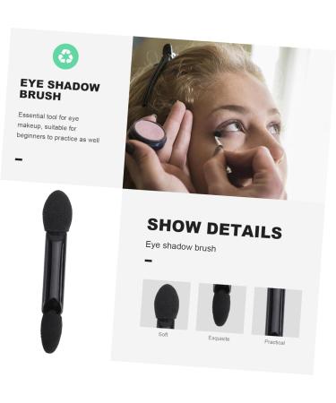 Mikinona 10pcs Makeup Tool Kit Dual Sided Eyeshadow Brush Dual Sides Eyeshadow Applicateur Maquillaje Black - Buy Online on GoSupps.com