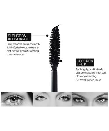 Dinglong 2 In 1 3D Fiber Mascara Black Eye Curling Eyelash Double Mascara Waterproof Full Express Mascaras Makeup Tool Gift For Her - Buy Online on GoSupps.com