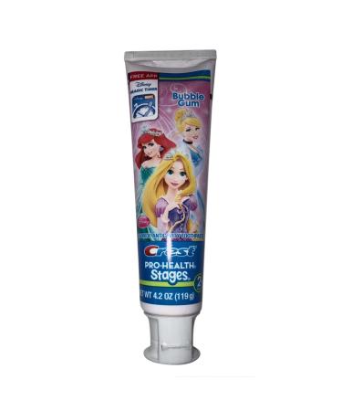Crest Pro-Health Stages Disney Princess Toothpaste Bubble Gum 4.20 oz (Pack of 4) - Images May Vary