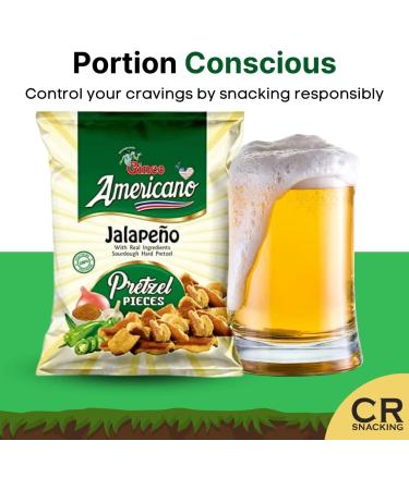 Spicy Americano Jalapeno Pretzel Pieces 10 x 100g - Vegetarian Pub Snack for Sharing - Buy Online on GoSupps.com