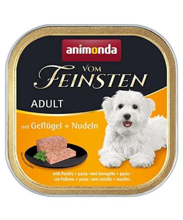 Animonda of the finest adult dog food wet food for adult dogs with poultry + noodle 22 x 150 g with poultry + pasta 150 g (22 pack) - Buy Online on GoSupps.com