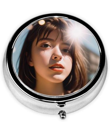 Horror Cute Girl Mini Round Pill Box | 3 Compartment Pill Organizer for Travel & Home - Buy Online on GoSupps.com