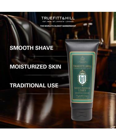 Truefitt & Hill Shaving Cream Tube - West Indian Limes | Premium Glycerin Lather Smooth Glide & Hydration | 2.65 oz - International Shipping Available - Buy Online on GoSupps.com