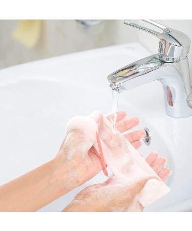 Cobahom 12 Pcs Pink Soap Bags for Handmade Soap - Mesh Foaming Net Sack with Drawstring for Bath & Shower - Buy Online on GoSupps.com