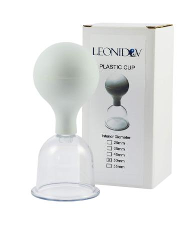 Leonidov cupping head with rubber ball for massage 50 mm - High-quality suction cup for cupping massage