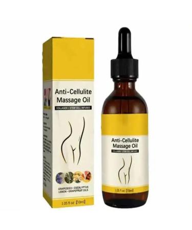 Slibridge Anti-Cellulite Massage Oil Weight Loss Oil 30 ML 2 Years Usage Waist Arms Thighs Body Fat Burn Lotus Leaf Lotus Oil Grapefruit Caffeine Jojoba Seed Oil Grapeseed Extract Brown 1