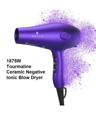 Buy Purple Professional 1875W Lightweight Hair Dryer - Tourmaline Ceramic Ionic with Diffuser & Comb - Fast International Shipping - Buy Online on GoSupps.com