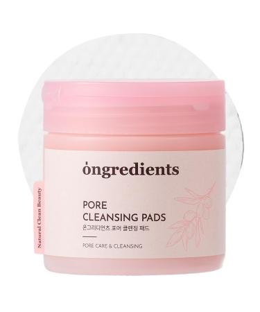 Ongredients Pore Cleansing Pad Exfoliating Face Wipes Makeup Remover Wipes for Face Pore Reducing Exfoliating Korean Cleansing Pads 60 Pads