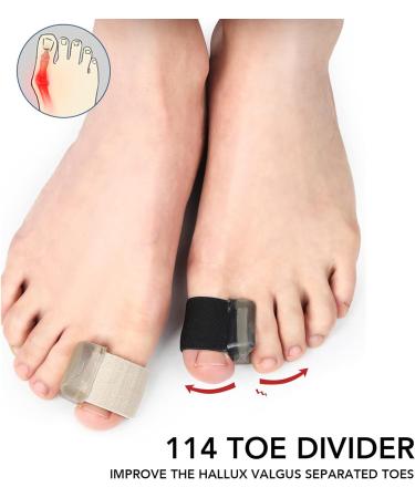 Soft Toe Corrector Toe Splitter - 6 Pairs, Strong Adhesion, Elastic SEBS Belt - Professional for Hammertoes & Yoga - Buy Online on GoSupps.com