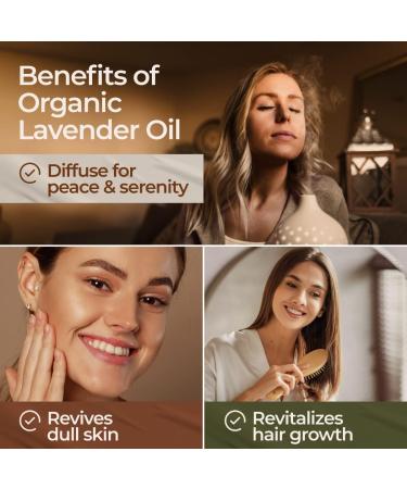 Gya Labs Organic Lavender Essential Oil 10ml - Aromatherapy for Relaxation, Skin and Hair - 100% Pure, Natural & Organic - Pack of 1 - Buy Online on GoSupps.com
