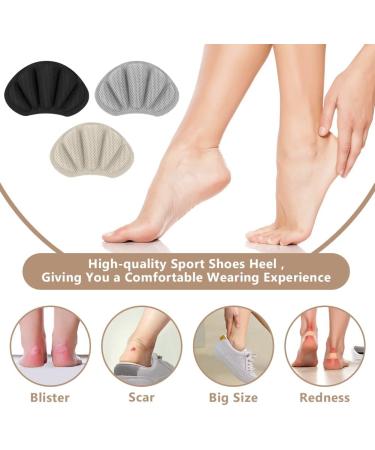 Flintronic 3 Pair Sneaker Repair Patches - Leather Heel Protectors - Gray, Black, Beige - Buy Online on GoSupps.com