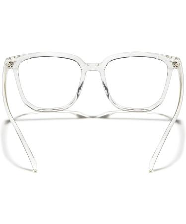 Cyxus Oversized Clear Square Blue Light Glasses | Transparent Eyeglasses 07-clear 8105 - Buy Online on GoSupps.com