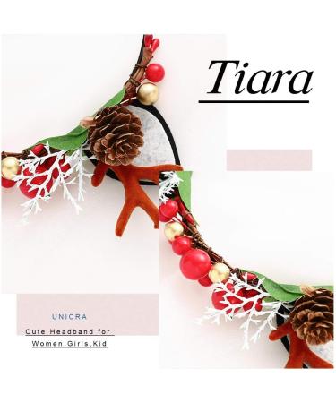Unicra Christmas Antler Headband - Elk Deer Horns Hairpiece for Women and Girls - Halloween Hair Accessory - Buy Online on GoSupps.com