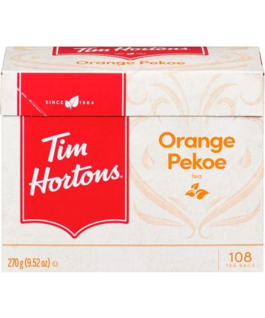 Tim Hortons Orange Pekoe Tea Bags Classic Steeped Tea 108ct Pack Orange 108 Count (Pack of 1) - Buy Online on GoSupps.com