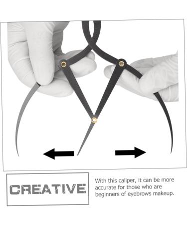 Beavorty 3pcs Tools Compass Eyebrow Ruler Eyebrow Drawing Metal Eyebrow Ruler Positioning Ruler 16.3x5.3cmx3pcs Blackx3pcs - Buy Online on GoSupps.com