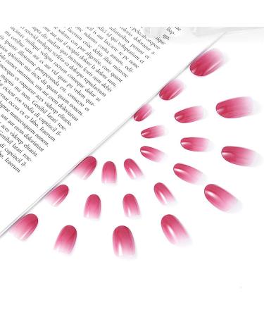 Brishow Sarg-Falsche Nails - Short Oval Color Gradient Press-On Nails Full Cover Acrylic - 24 Pieces for Women & Girls - Buy Online on GoSupps.com