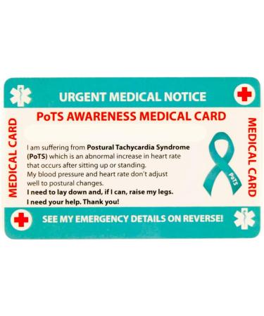 Postural Orthostatic Tachycardia Syndrome (POTS) Medical Card & Lanyard | Emergency Contact & Writing Panel | POTS Awareness Accessory - Buy Online on GoSupps.com