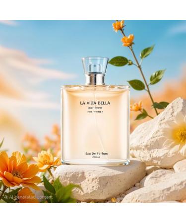 LA VIDA BELLA Eau De Parfum for Women 3.4 fl oz Natural Spray - Rich Elegant Aroma filled with Gourmand Fruity and Floral Tones. Ideal for gift on special occasions Birthdays. - Buy Online on GoSupps.com