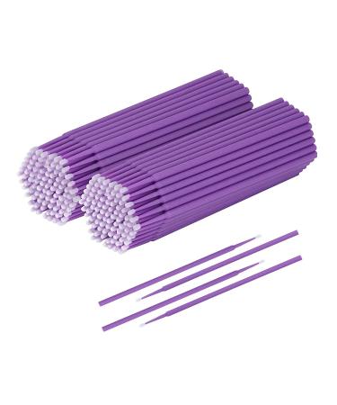 Takuza 200 pieces disposable eyelash brush for eyelash extensions eyelash lifting accessories lashes graft makeup applicator oral and cleanliness (purple) 200 pieces purple
