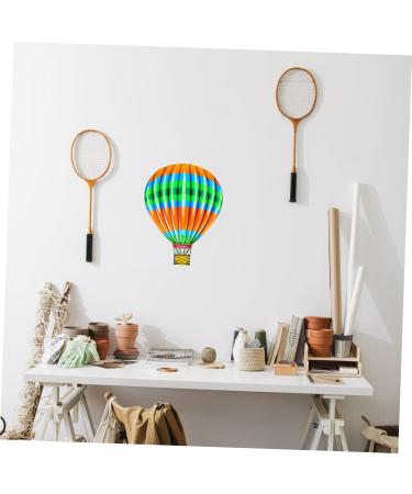 STOBAZA Iron Hot Air Balloon Outdoor Wall Hanging Home Ornament Wall Art Decors Household Child Interior 20.6x26.5x0.5cm As Shown3 - Buy Online on GoSupps.com
