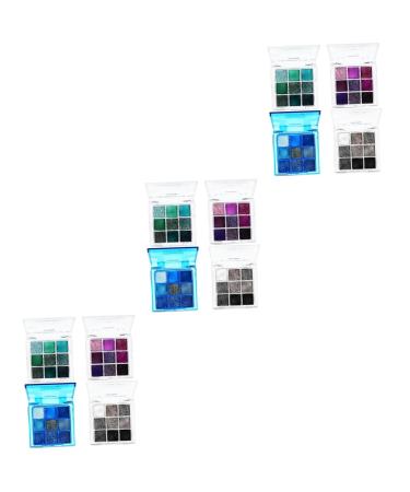 FOMIYES 12 Pcs Eye Shadow Palette Glitter Eyeshadow Palette Pigmented Eyeshadow Palette Eye Makeup Plastic 1 count (Pack of 1) Multix3pcs