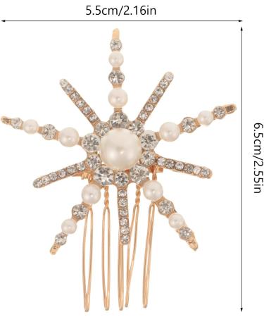 minkissy Pearl Hair Side Comb Rhinestone Hair Comb Pearl Hairpin Women Hair Decoration Rhinestone Hair Accessory for Wedding Bride - Buy Online on GoSupps.com