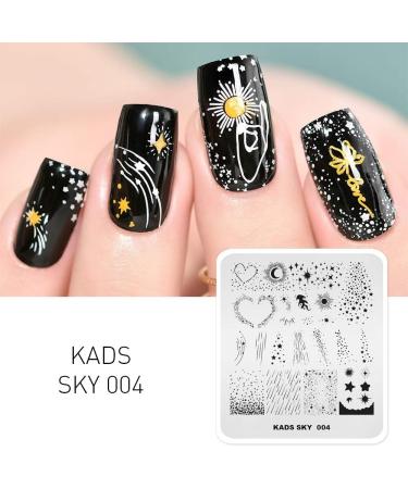 KADS Nail Art Stamping Plates Set Image Template Stencils Meteor Pattern with Stamping Plates Holder Case Organizer (SK004) - Buy Online on GoSupps.com