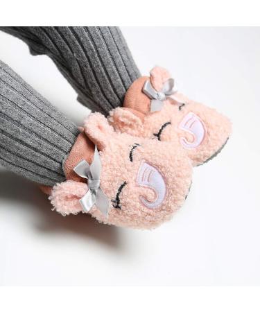 LACOFIA Baby Anti-Slip Soft Sole Winter Booties 3-6 Months - Pink Elephant - Buy Online on GoSupps.com