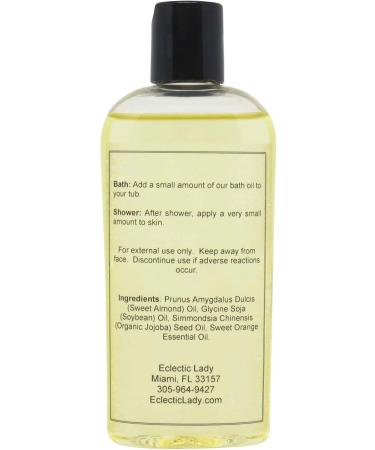 Sweet Orange Bath Oil - Relaxing & Moisturizing Scented Bath Oil for Sensitive Skin | Eclectic Lady | Nourishing Body Oil (8 oz) - International Shipping Available - Buy Online on GoSupps.com