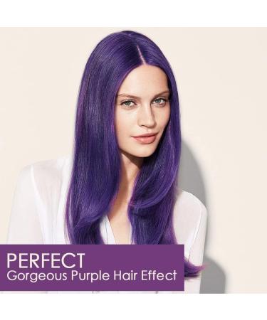 Hair Dye Shampoo 3-in-1 for Instant, 100% Grey Coverage - Herbal Ingredients, Women & Men - 500mL (Purple) - Buy Online on GoSupps.com